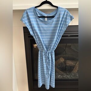 Light Blue Striped Dress